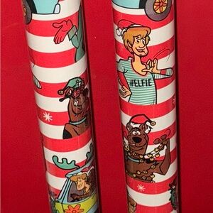 2 rolls of Scooby Doo! Christmas wrapping paper